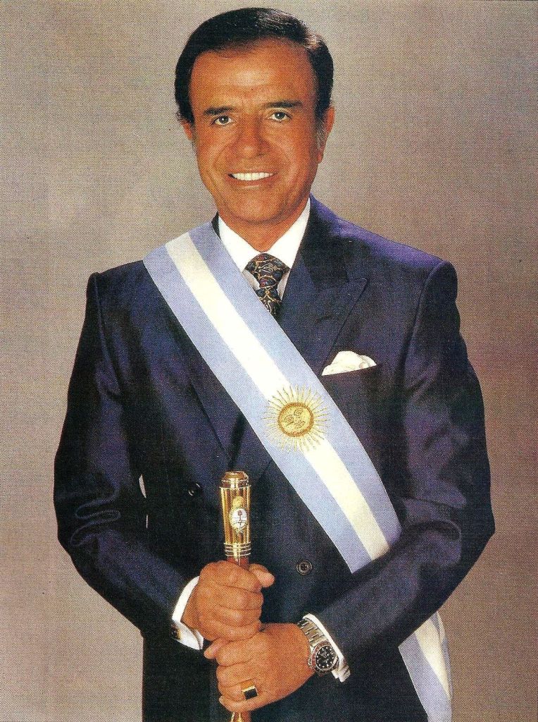 Carlos Saúl Menem is an Argentine politician who was president of Argentina from 8 July 1989 to 10 December 1999.