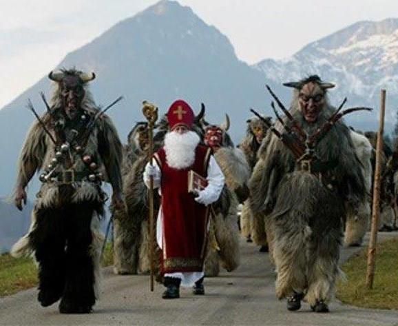 Sinterklaas and his demon, Krampus