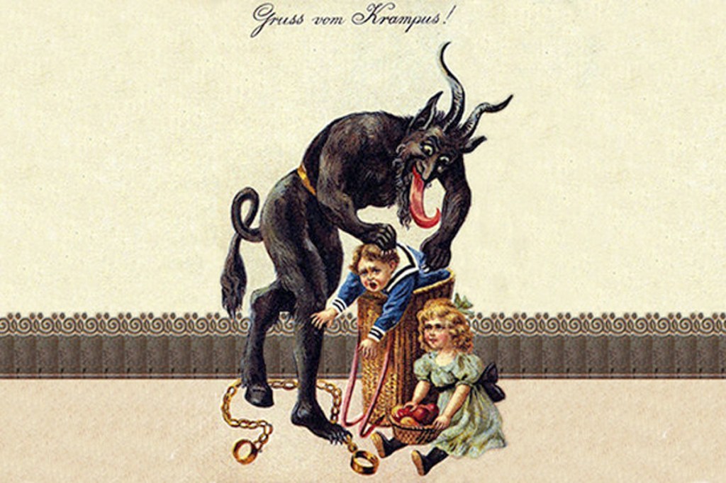 Krampus, abducting naughty kids and taking them to hell