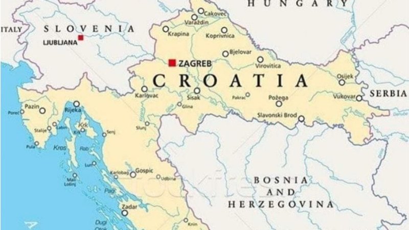 Croatia-Bosnia Border Map