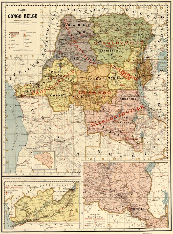 Map of the free state of Congo