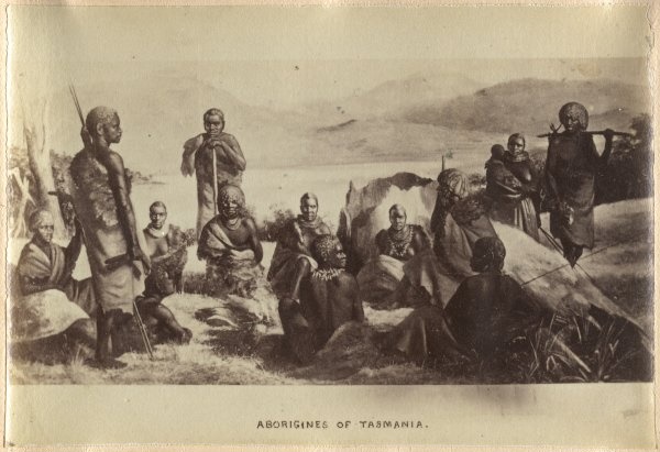 Art work showing Aboriginal Tasmanian