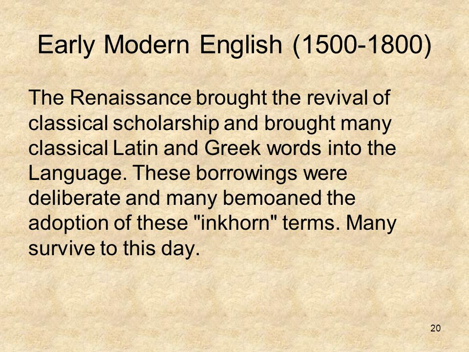 An example of Early modern English  (Zing languages)